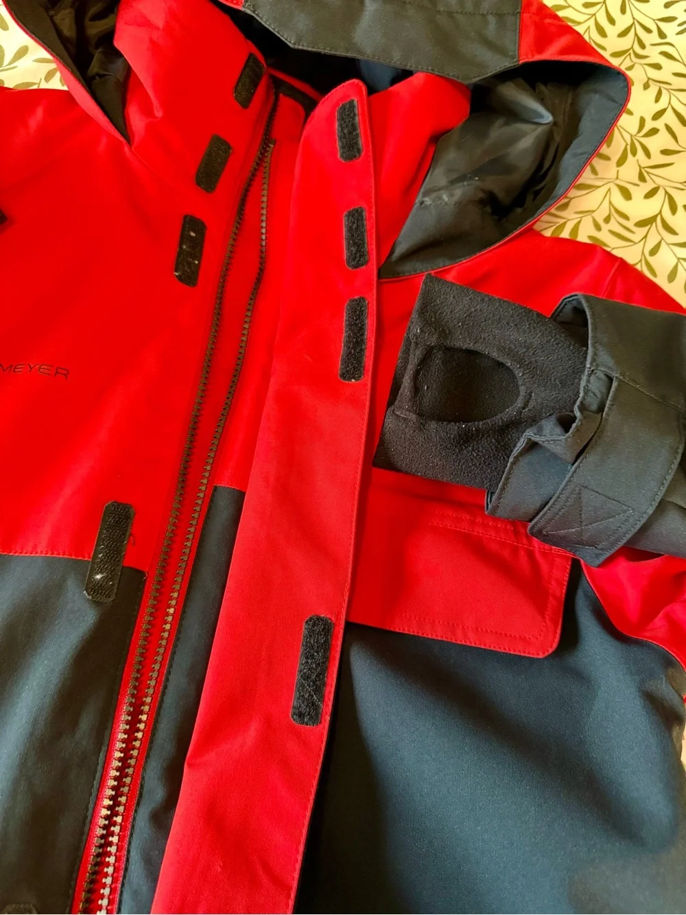 Obermeyer Boys' Axel Insulated Jacket in the colorway Brakelight (Red/Black)